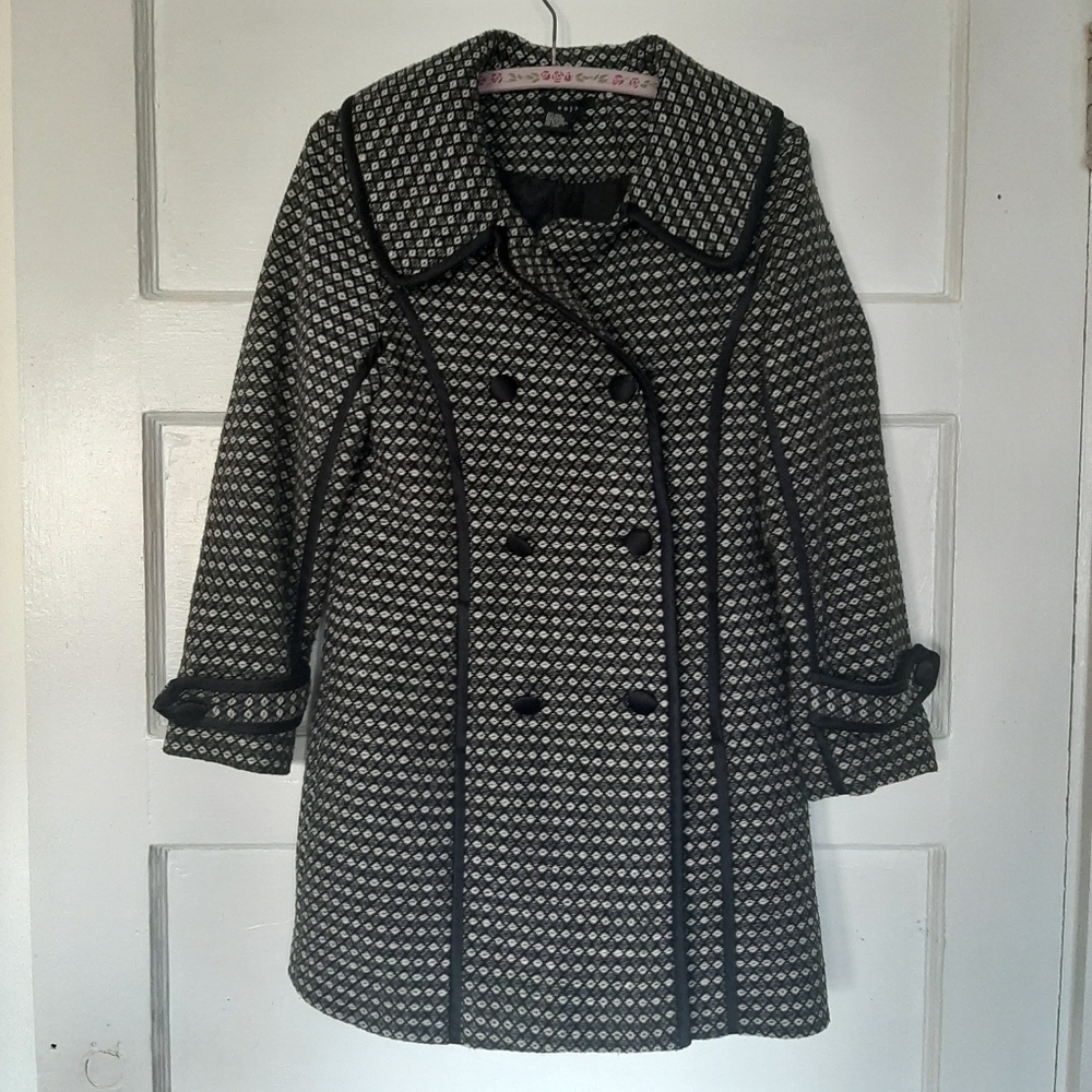 Saja Designer Double Breasted Wool Blend Coat